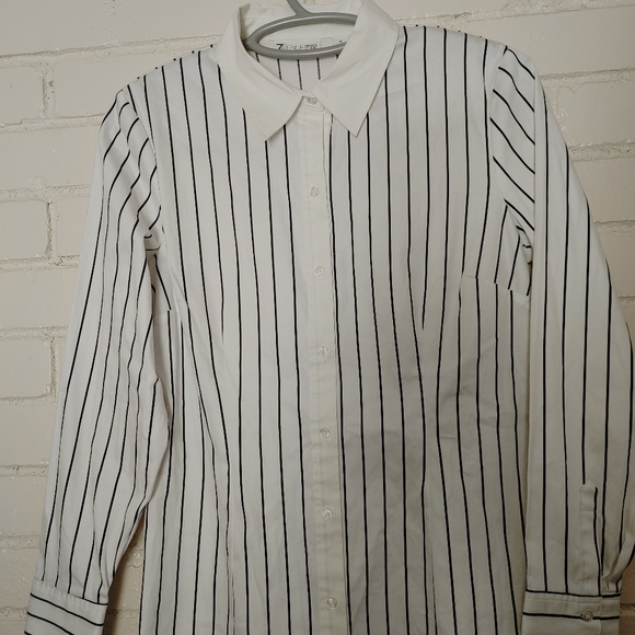 7th Ave Design Studio Pinstripe Button-up Shirt - Picture 1 of 3